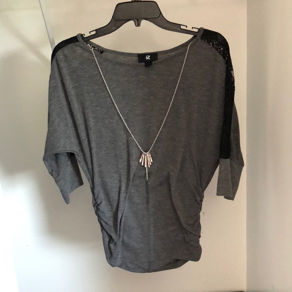 3/4 length shirt with necklace!